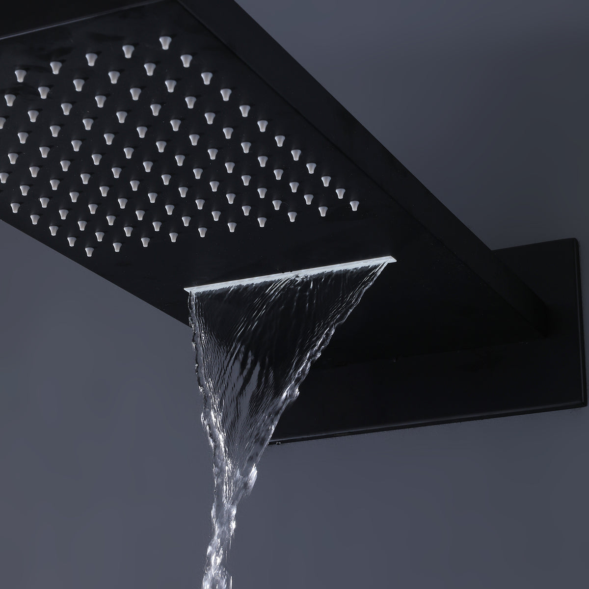 Wall-Mounted Shower System with Handheld Slide Bar Combo Set