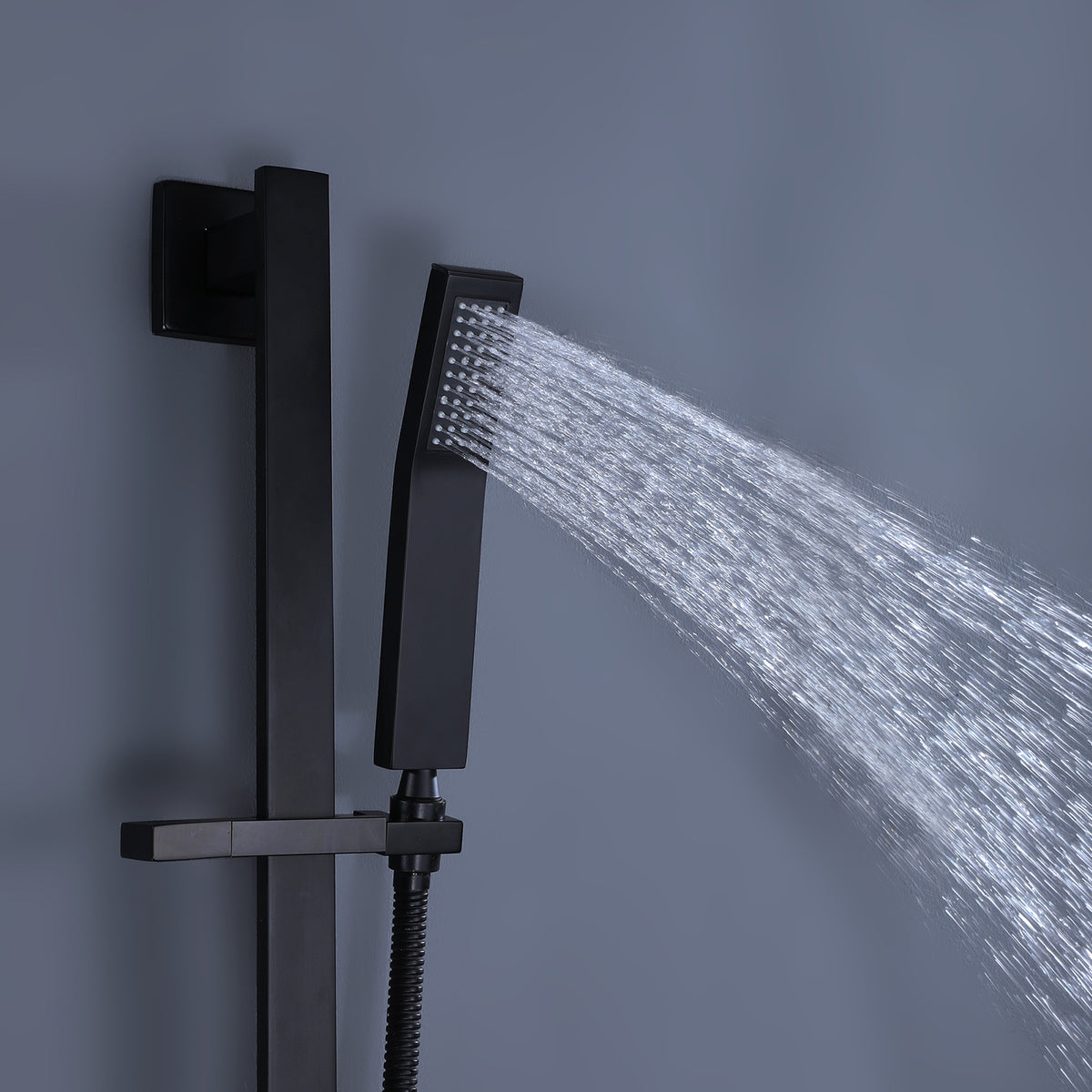 Wall-Mounted Shower System with Handheld Slide Bar Combo Set