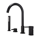 Deck Mount 4 Hole Bathtub Filler Faucet with Double Handle RB1083