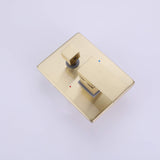 Brushed Gold Waterfall Spout Bathtub Faucet with Hand Shower RB1087