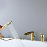 Deck Mounted Waterfall Roman Tub Faucet with Handshower RB1089