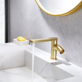 Bathroom Lavatory Basin Sink Faucet with Extended Spout