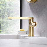 Bathroom Lavatory Basin Sink Faucet with Extended Spout