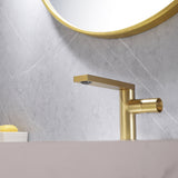 Bathroom Lavatory Basin Sink Faucet with Extended Spout