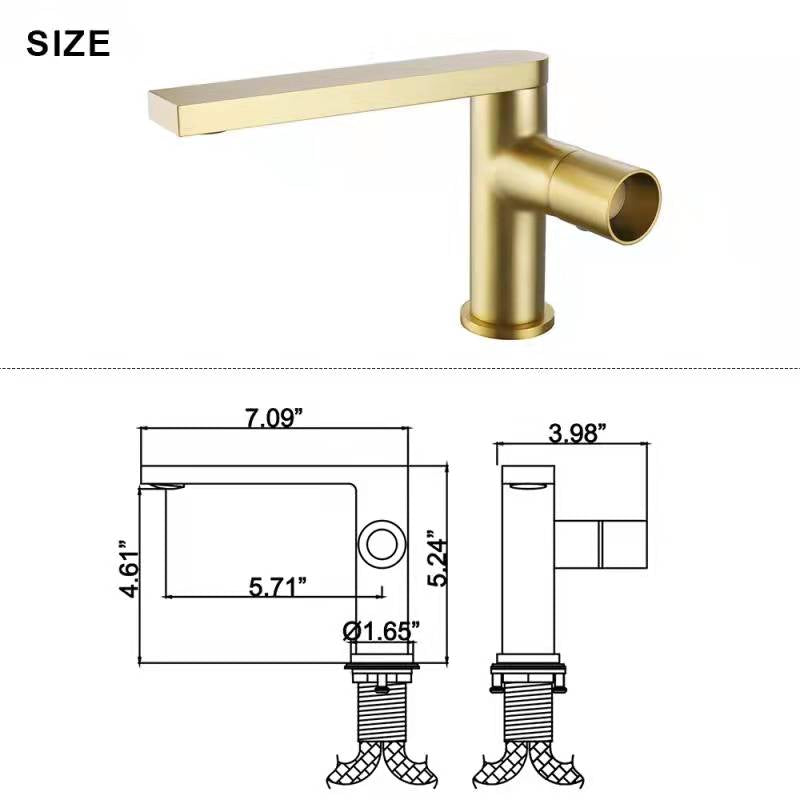 Bathroom Lavatory Basin Sink Faucet with Extended Spout RB1090