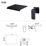 Wall-Mounted Wide Mouth Waterfall Faucet