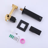 Wall Mount Bathroom Sink Faucet Matte Black Solid Brass Basin Mixer Tap RB1093
