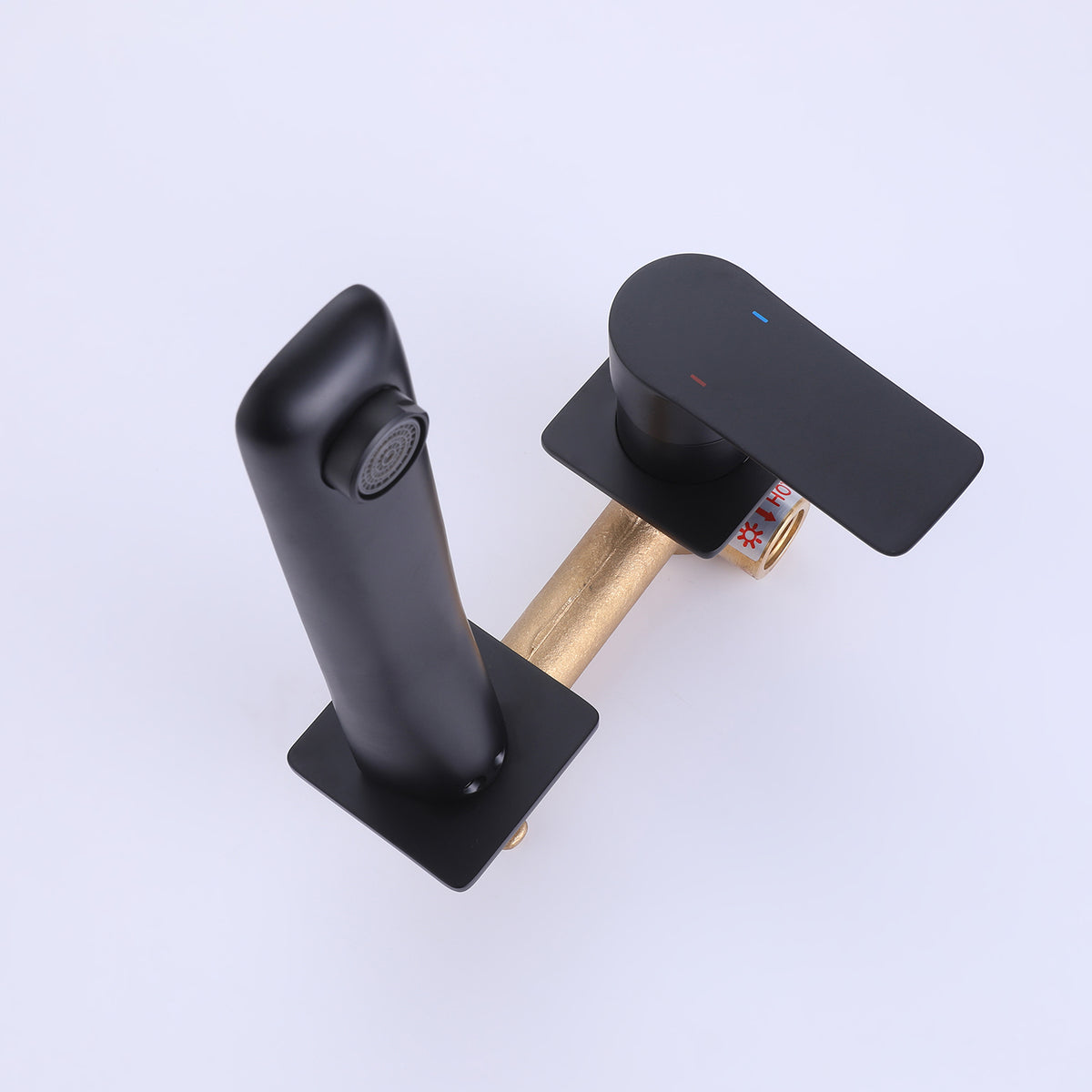 Wall-Mounted Mixer Tap with Flat Lever Handle