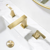Two Handle Basin Widespread Bathroom Vanity Sink Faucet Deck Mounted RB1098