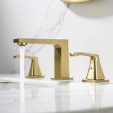 Two Handle Basin Widespread Bathroom Vanity Sink Faucet Deck Mounted RB1098