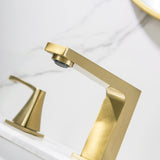 Two Handle Basin Widespread Bathroom Vanity Sink Faucet Deck Mounted RB1098