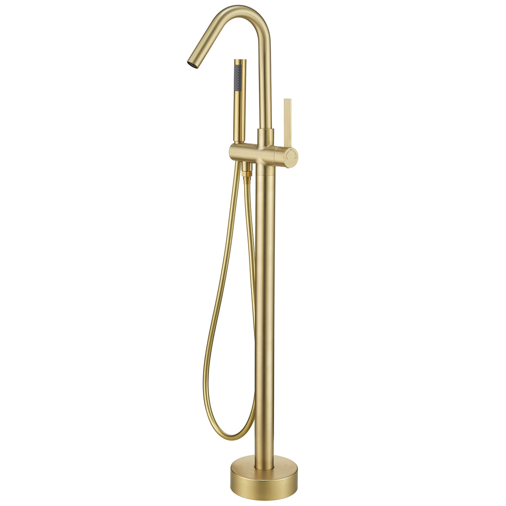 golden freestanding bathtub faucet