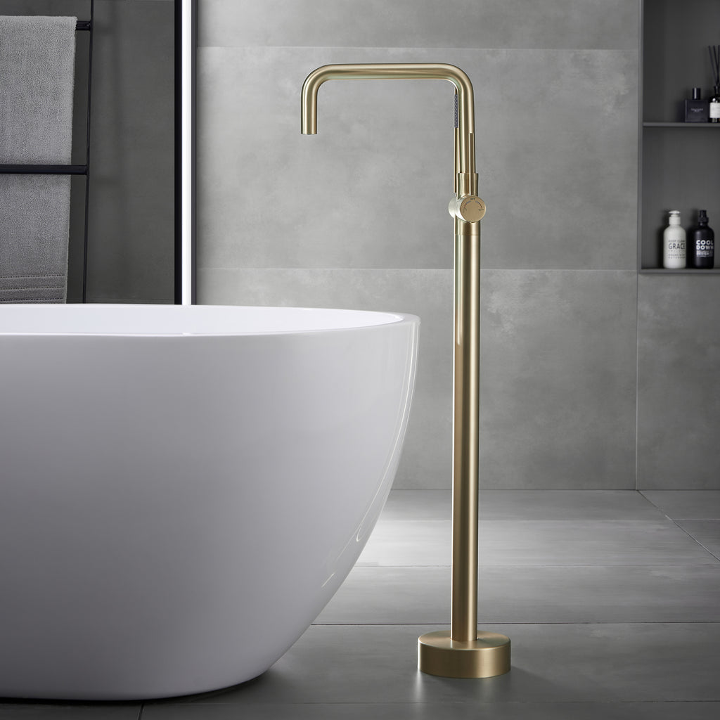 Floor Mounted Freestanding Clawfoot Tub Faucet with Handshower RB1101