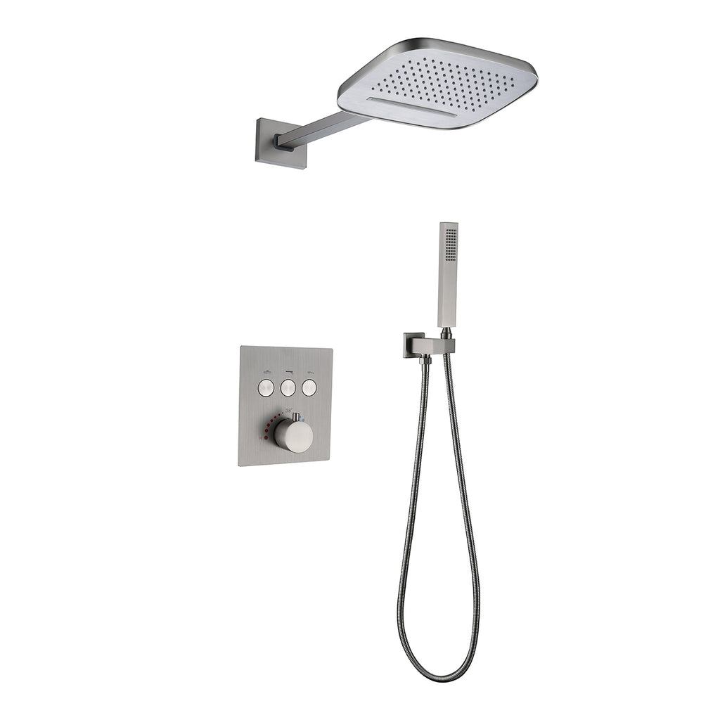Wall Mounted Concealed Thermostatic Waterfall & Rainfall Shower System RB1103