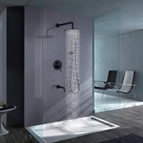 black shower faucet opening