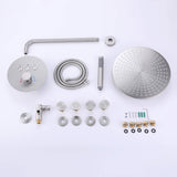 Thermostatic Shower System with 12’’ Rain Shower Head wand 4pcs Body Jets RB1115