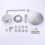 Shower System with 12-Inch Rain Shower Head wand 4pcs Body Jets RB1115