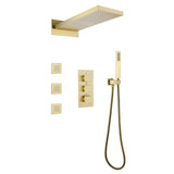 3-Handle Thermostatic Shower System with Body Jets