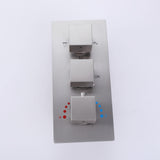 Brushed Nickel Thermostatic Shower System with 3 Body Jets Spray