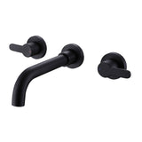 Wall Mount Bathroom Sink Faucet Rough-in Valve Included Matte Black RB1126