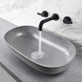 Wall Mount Bathroom Sink Faucet Rough-in Valve Included Matte Black RB1126