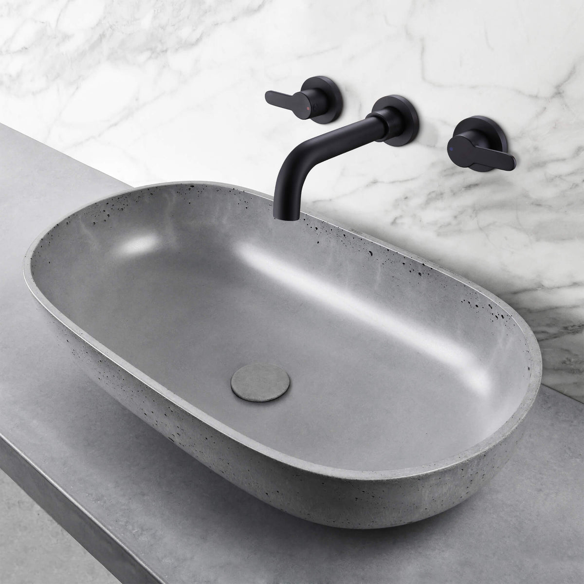 Wall-Mounted Modern Bathroom Sink Faucet with Integrated Valve