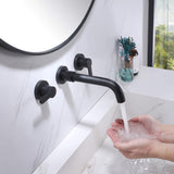 Wall Mount Bathroom Sink Faucet Rough-in Valve Included Matte Black RB1126