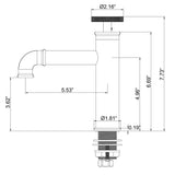 Industrial Deck-Mounted Faucet with Gear-Style Handle