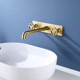 Wall Mount Bathroom Faucet 2 Handle Industrial Sink Mixer Faucet RB1136