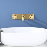 Wall Mount Bathroom Faucet 2 Handle Industrial Sink Mixer Faucet RB1136