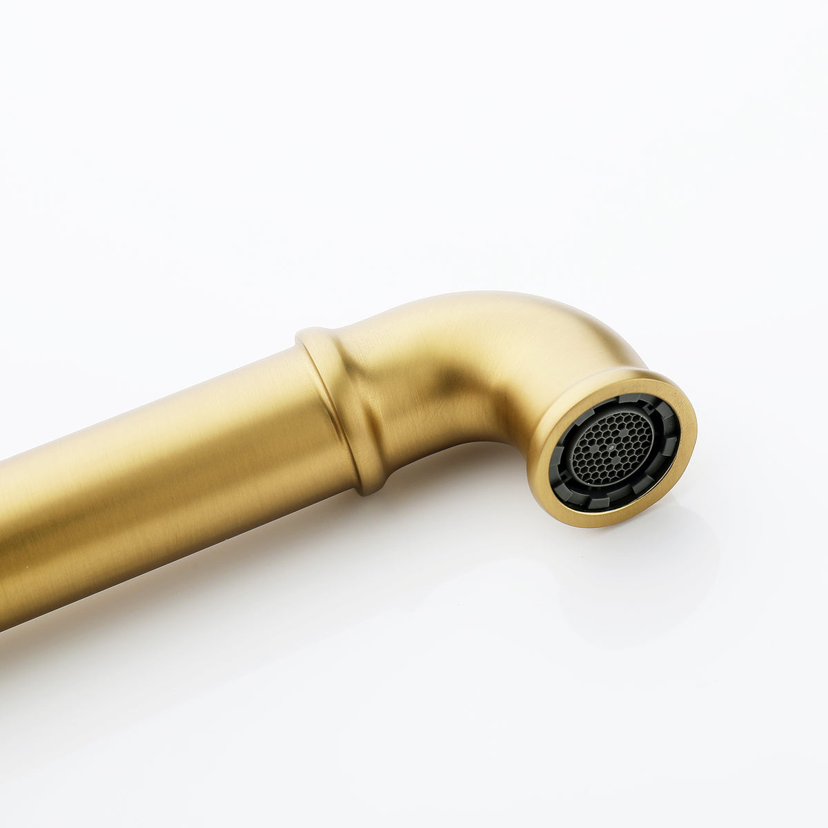 Vintage Brushed Gold Freestanding Tub Faucet with Hand Shower
