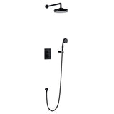 Industrial Style Wall Mount Shower System 2-function Matte Black RB1147