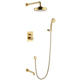 Wall-Mounted Rain Shower Set with Bathtub Spout