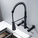 Commercial Solid Brass Pull Down Sprayer Spring Kitchen Sink Faucet RB1156