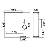 single hole vessel faucet size