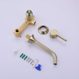 Wall mount single-handle tap.