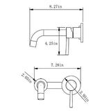 Single handle faucet size.