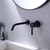 Wall mount single-handle faucet.