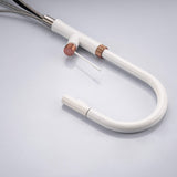 1-Hole Goose Neck Kitchen Faucet with Pull Down Sprayer White RB1180