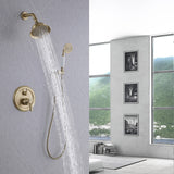 Complete Wall-Mounted Shower Faucet Set with Rough-In Valve