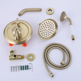 Complete Wall-Mounted Shower Faucet Set with Rough-In Valve