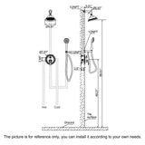 Complete Wall-Mounted Shower Faucet Set with Rough-In Valve