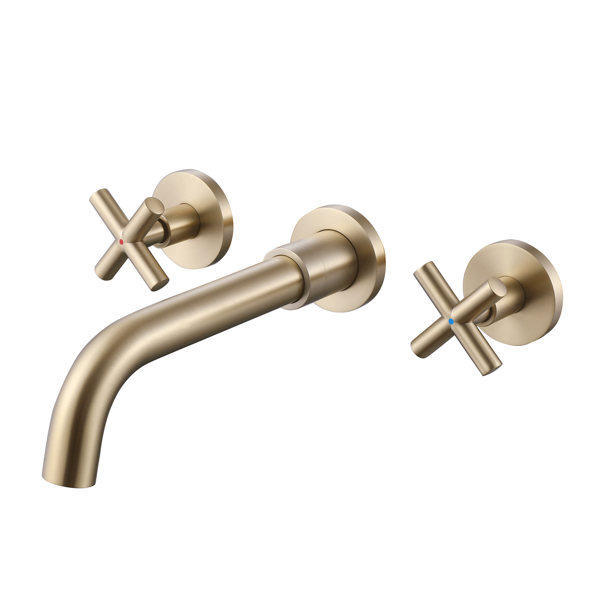 Wall-Mounted 8-Inch Basin Faucet with Cross Handles