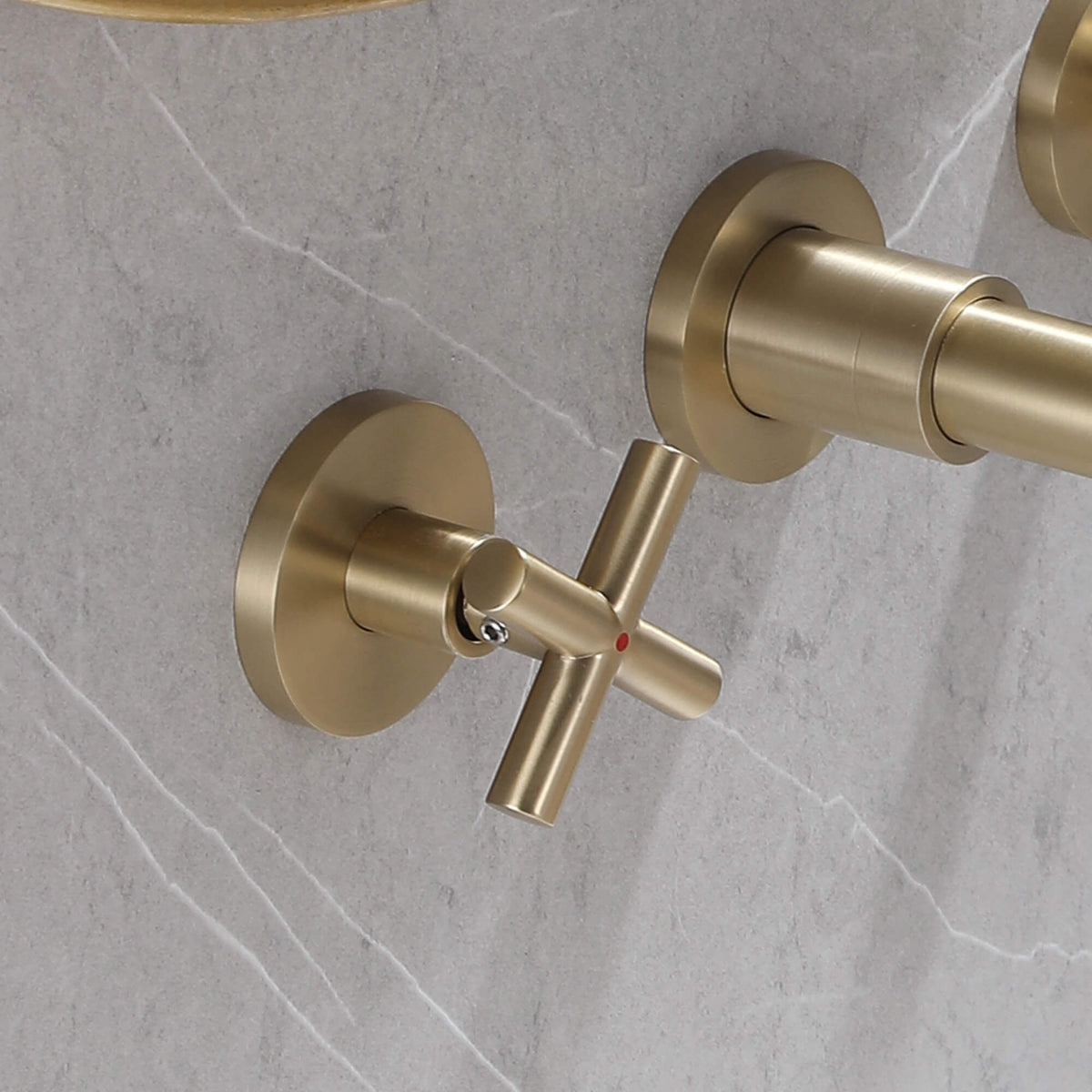 Wall-Mounted 8-Inch Basin Faucet with Cross Handles