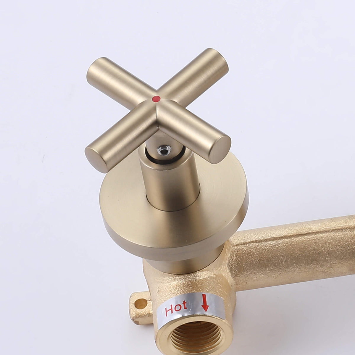 Wall-Mounted 8-Inch Basin Faucet with Cross Handles