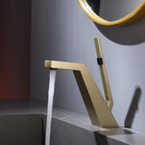 Designer Angled Spout Faucet with Flat Lever Handle