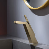 Designer Angled Spout Faucet with Flat Lever Handle