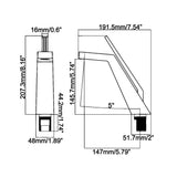 Designer Angled Spout Faucet with Flat Lever Handle