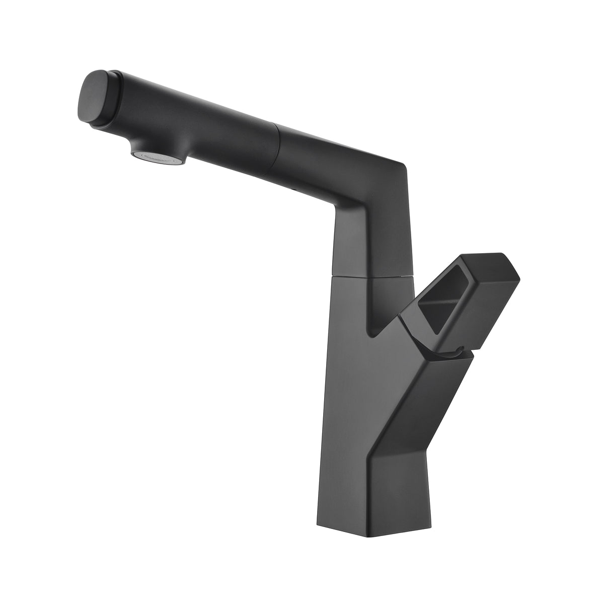 Liftable Bathroom Faucet with Pull-Out Sprayer for Dual Mode Function