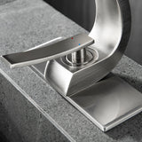 Deck Mounted Basin Single Handle Brushed Nickel Bathroom Faucet RB0726